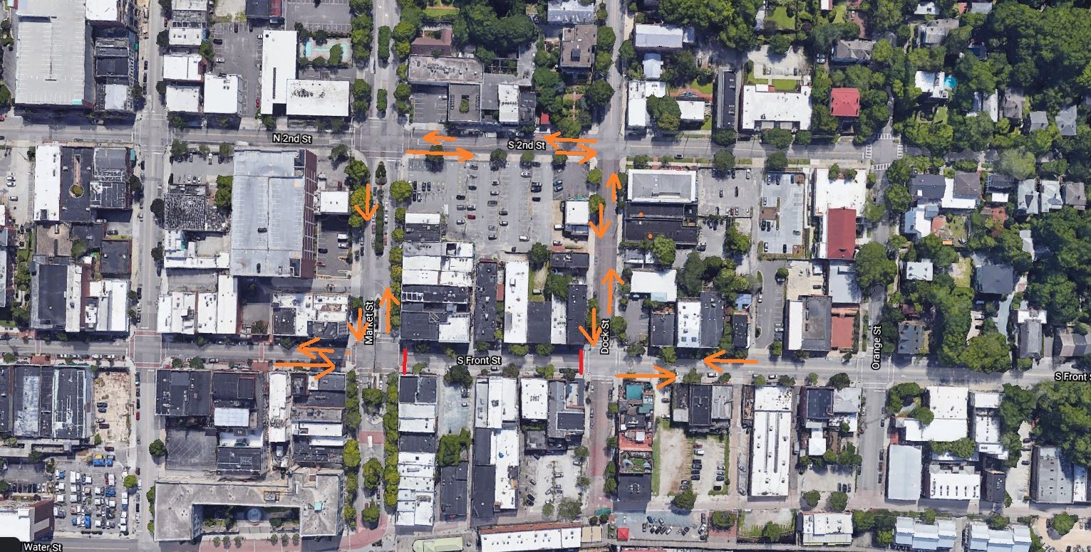 1 S. Front St detour