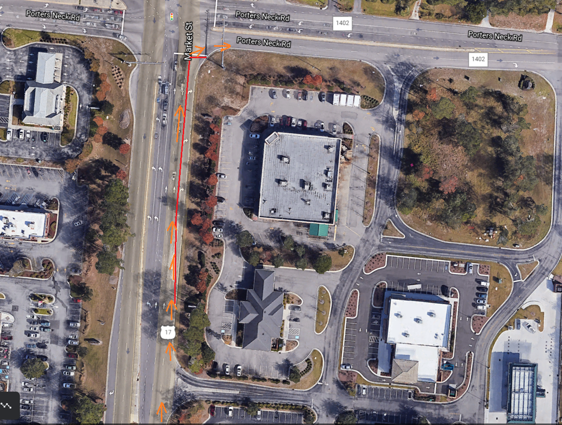 Market St at Porters Neck Rd