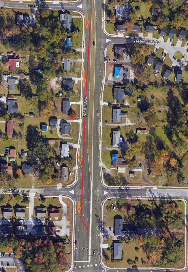 N Kerr Ave and McClelland Dr Traffic advisory update