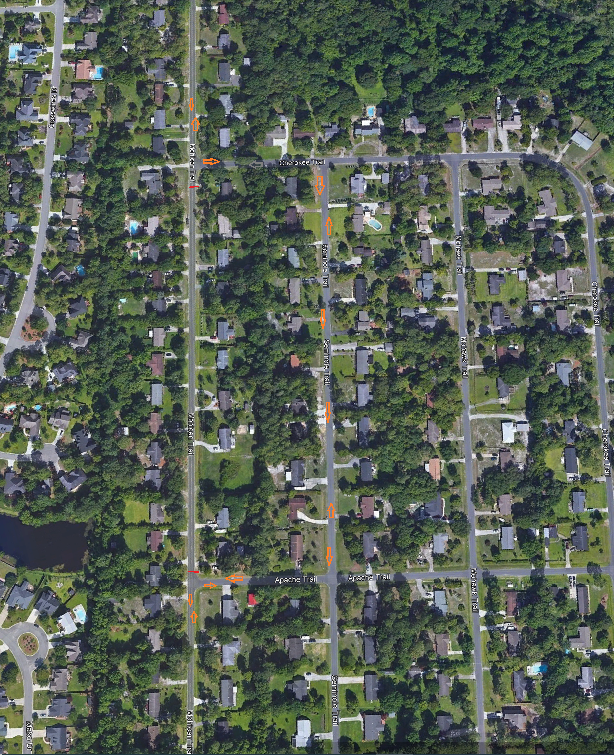 Traffic Advisory Mohican Trail